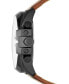 ფოტო #3 პროდუქტის Men's Only The Brave Brown Leather Strap Watch 51x59mm