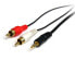 StarTech.com 3 ft Stereo Audio Cable - 3.5mm Male to 2x RCA Male - 3.5mm - Male - 2 x RCA - Male - 0.92 m - Black