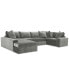 Фото #1 товара Michola 155" 3-Pc. Fabric Sectional with Chaise, Created for Macy's