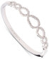 Фото #1 товара Silver-Tone Crystal Open Link Bangle Bracelet