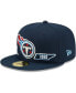 Фото #1 товара Men's Navy Tennessee Titans Identity 59FIFTY Fitted Hat