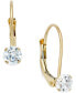 ფოტო #1 პროდუქტის Cubic Zirconia Leverback Drop Earrings (1/2 ct. t.w.) in 10k Gold