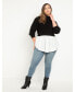 Фото #1 товара Plus Size Twofer Skirted Sweater