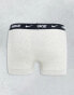 Nike 3 pack cotton stretch trunks in black/grey/white