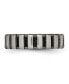 ფოტო #2 პროდუქტის Titanium Polished with Black IP-plated Wire Wedding Band Ring