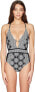 Фото #1 товара Ella Moss Women's 175229 Medallion Melody One-Piece Swimsuit BLACK Size XS
