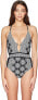 Ella Moss Women's 175229 Medallion Melody One-Piece Swimsuit BLACK Size XS