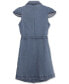 Big Girls Collared Belted Denim Dress