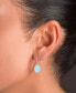 ფოტო #2 პროდუქტის Larimar and Cubic Zirconia Fishhook Earrings (7/8 ct.t.w.) in Sterling Silver