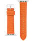 Фото #3 товара Orange Lizard Grain Textured Genuine Leather Band Compatible with 38/40/41mm Apple Watch