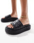 Public Desire Mylo flatform slider in black