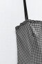 Фото #8 товара Платье в клетку виши со складками ZARA