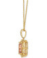 ფოტო #2 პროდუქტის Peach Morganite (1-1/2 ct. t.w.) & Diamond (1/4 ct. t.w.) 20" Adjustable Pendant Necklace in 14k Gold