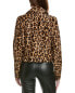 Фото #2 товара Michael Kors Collection Haircalf Jacket Women's Brown 6