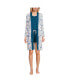 Фото #2 товара Women's Cooling 3 Piece Pajama Set - Robe Tank and Shorts