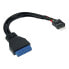 InLine USB 3.0 to 2.0 Adapter internal USB 3.0 / 2x USB 2.0 pin header - 0.15m