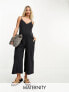 Фото #1 товара ASOS DESIGN Maternity strappy jersey jumpsuit in charcoal