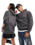 Фото #3 товара Reclaimed Vintage unisex rock graphic hoodie in charcoal