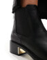 New Look heeled chelsea boot in black