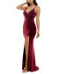 Juniors' Side-Slit Low-Back Jersey Gown