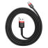 Фото #3 товара Wytrzymały elastyczny kabel przewód USB microUSB QC3.0 2.4A 1M czarno-czerwony