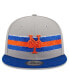 Фото #4 товара Men's Gray, Royal New York Mets Band 9FIFTY Snapback Hat