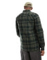 Fred Perry tonal tartan shirt in dark green