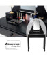 Фото #5 товара Стол для макияжа Costway с 10 регулируемыми лампочками, черный