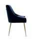 Upholstered Performance Velvet Accent Chair With Metal Leg