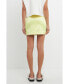 ფოტო #3 პროდუქტის Women's Solid Satin Fit Mini Skirt