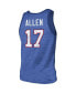 Men's Threads Josh Allen Royal Buffalo Bills Name & Number Tri-Blend Tank Top