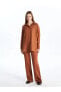 Фото #3 товара Рубашка LC WAIKIKI Модест с длинным рукавом oversize из льна для женщин