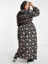 Фото #3 товара Reclaimed Vintage plus collar smock maxi in floral print