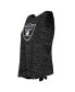 ფოტო #3 პროდუქტის Women's Black Las Vegas Raiders Space Dye Tie-Back Tank Top