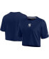 ფოტო #1 პროდუქტის Women's Navy New York Yankees Super Soft Short Sleeve Cropped T-shirt