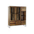Фото #1 товара Дисплей-стенд DKD Home Decor Металл Стеклянный древесина акации Переработанная древесина 140 x 40 x 160 cm