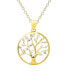 ფოტო #1 პროდუქტის Diamond Accent Gold-plated Tree of Life Pendant Necklace