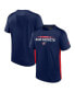 Фото #4 товара Men's Navy, Red Columbus Blue Jackets Authentic Pro Rink Tech T-Shirt