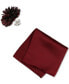 Men's Solid Pocket Square & Lapel Pin Set