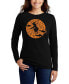 ფოტო #1 პროდუქტის Women's Spooky Witch Word Art Long Sleeve T-shirt