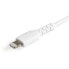 Фото #7 товара StarTech.com 12" (30cm) Durable White USB-A to Lightning Cable - Heavy Duty Rugged Aramid Fiber USB Type A to Lightning Charger/Sync Power Cord - Apple MFi Certified iPad/iPhone 12 - White - USB A - Lightning - 0.3 m - Male - Male