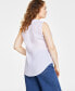 ფოტო #4 პროდუქტის Women's Sleeveless Ruffle-Neck Top, Created for Macy's