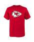 Big Boys Red Kansas City Chiefs Primary Logo T-shirt