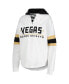 Фото #3 товара Women's White, Black Vegas Golden Knights Goal Zone Long Sleeve Lace-Up Hoodie T-shirt