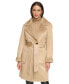 Фото #1 товара Women's Belted Notched-Collar Faux-Shearling Coat, Created for Macy's