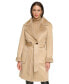 Women's Belted Notched-Collar Faux-Shearling Coat, Created for Macy's