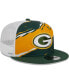 ფოტო #3 პროდუქტის Men's Green Green Bay Packers Tear Trucker 9FIFTY Snapback Hat