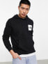 The North Face Fine logo fleece hoodie in black