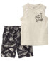 Фото #1 товара Toddler 2-Piece Whale Tank & Short Set 5T