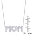 Macy's cubic Zirconia Mom Pendant 18" Necklace in Silver Plate